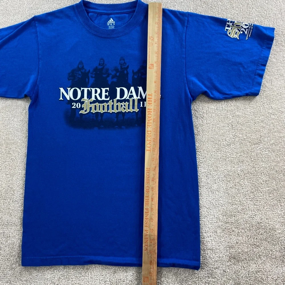 Adidas Notre Dame Football Men S Blue The Shirt 2011 Four Horsemen Graphic Tee